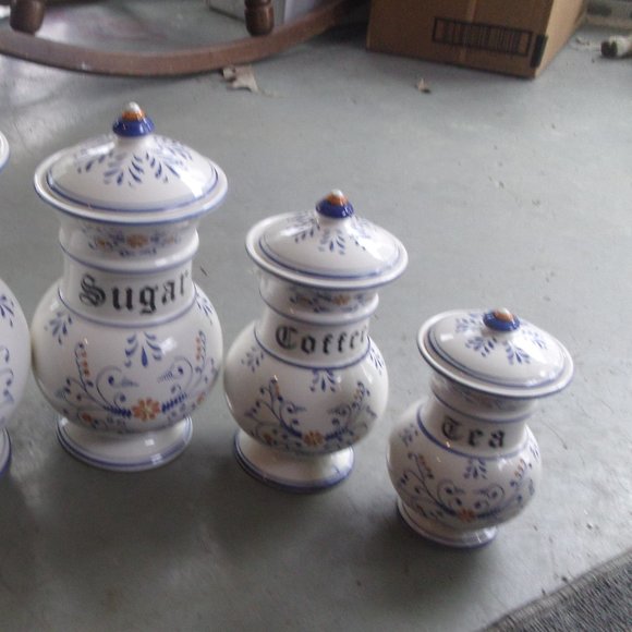 Royal Sealy Kitchen Royal Sealy 95s Heritage Japan Canister Set Flour Sugar Tea Coffee With